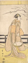 Nakayama Tomisaburo en un papel femenino, ca. 1790-1825