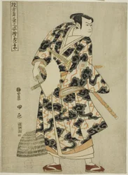 Tachibanaya: Ichikawa Yaozo III como Fuwa Banzaemon, de la serie "Retratos de actores en escena (Yakusha butai no sugata-e)"