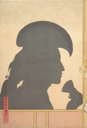Imagen en Silueta de Actor de Kabuki, siglo XIX