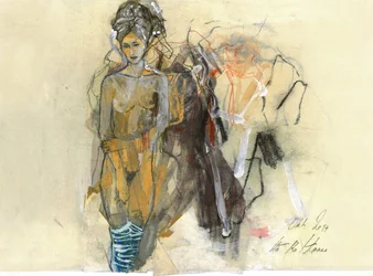 Figura desnuda abstracta