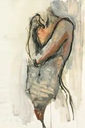 Figura masculina en actitud contemplativa