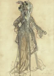 Boceto de un traje elegante