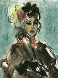 Retrato de moda elegante