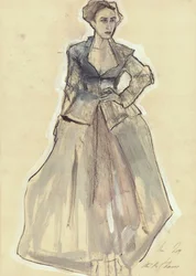 Elegante boceto de moda