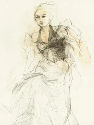 Elegante boceto de moda