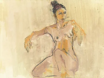 Elegante boceto de desnudo