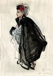 Capa negra para mujer elegante