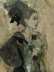 Perfil de una mujer elegante