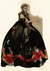Una mujer elegante vestida de negro