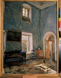 El salón de una mansión. Propiedad de Belkino, en Obninsk (Rusia). Pintura de Valentin Alexandrovich Serov (1865-1911), óleo sobre lienzo