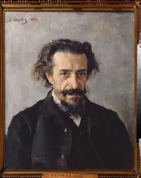 Retrato del compositor Pavel Ivanovich Blaramberg (1841-1908). Pintura de Valentin Alexandrovich Serov (1865-1911), óleo sobre lienzo