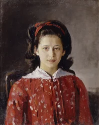 Retrato de Lyudmila Anatolyevna Mamontova 1874-1937, 1884