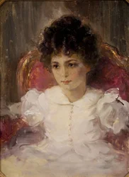 Retrato de Tatyana Sergeevna Khokhlova, nacida Botkina 1897-1985 como niña