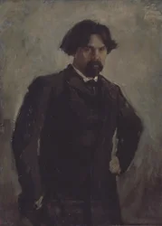 Retrato del artista Vasily Surikov 1848-1916
