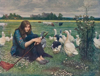 La niña de los gansos, c1878, c1915