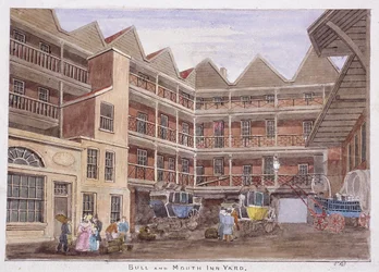 Calle Bull and Mouth, Londres, 1806