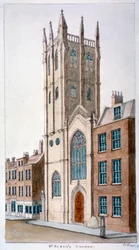 Iglesia de San Albano, Wood Street, Londres, 1824