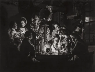 Un experimento en un pájaro en la bomba de aire después de Joseph Wright de Derby, 1769
