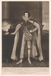Portret de Charles Blount Sir Charles Blount Baron Mountjoy, Caballero del Parter, Lord Diputado de Irlanda (título sobre el objeto)