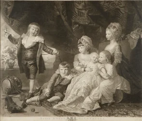 Princesa Augusta, Princesa Isabel, Príncipe Ernesto, Príncipe Augusto, Príncipe Adolfo y Princesa María