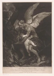 El Padre Tiempo corta las alas de Cupido Tiempo recortando las alas del amor (título en el objeto)