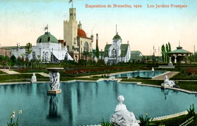 El Jardín Francés, Exposición Universal, Bruselas, Bélgica, 1910
