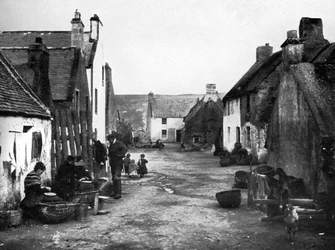 En el pueblo pesquero, Cromarty, Escocia, 1924-1926