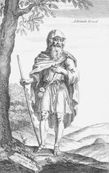 Un druida británico de Stonehenge por William Stukeley, 1723