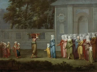 Primera caminata a la escuela de niños, 1737