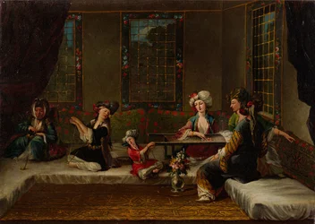 Mujeres bordando, 1730s