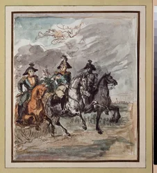 El desfile durante la inauguración del monumento a Minin y Pozharsky en Moscú el 20 de febrero de 1818 (Desfile de la Inauguración del Monumento a Minin y Pozharsky en Moscú