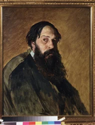 Retrato del artista Alexei Savrasov (Savrasov) (1830-1897). Pintura de Vasili (Vasili) Grigoryevich Perov (1834-1882), óleo sobre lienzo. Arte ruso del siglo XIX. Galería Estatal Tretyakov, Moscú.