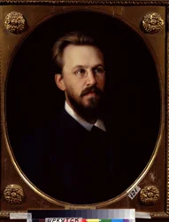 "Portrait de V. Sukachev (Sukachyev) fondateur du Irkutsk (Irkoutsk) Art Museum" Peinture de Vasili Petrovich Khudoyarov (1831-1892) 1882 State Art Museum Irkoutsk
