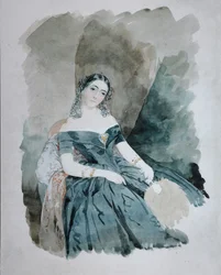 Retrato de Leonilla Ivanovna Baryatinskaya, Princesa zu Sayn Wittgenstein 1816-1918, 1846
