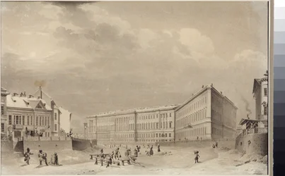 San Petersburgo. El edificio del Estado Mayor en el malecón del río Moika