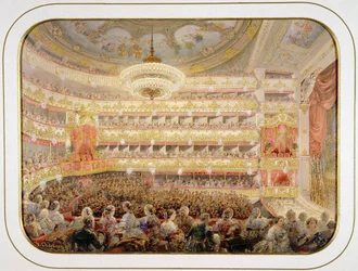 El Auditorio del Teatro Imperial Bolshoi Kamenny de San Petersburgo