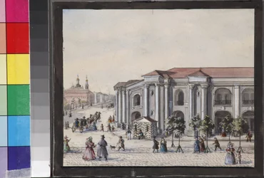 La pareja de San Petersburgo Gran Gostiny Dvor (Patio Mercantil) Sadovnikov, Vasily Semenovich (1800-1879)