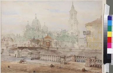 El Puente Voznesensky sobre el Canal Catherine, por Vasily Semyonovich Sadovnikov (1800-1879)
