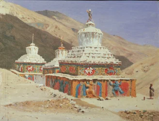 Chorten en Ladakh, 1875