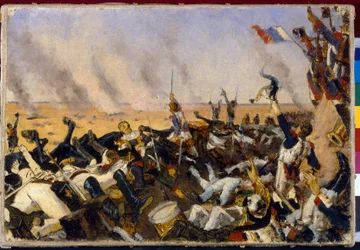 El final de la batalla de Borodino el 26 de agosto de 1812 (El final de la batalla de Borodino el 26 de agosto).
