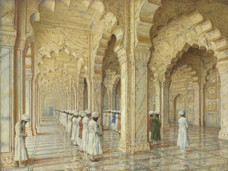 La Mezquita de la Perla en Agra, finales de 1870s-principios de 1880s