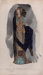 Diseño de vestuario de la serie Bailarinas orientales, 1900s