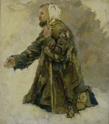 El tonto de Dios de rodillas