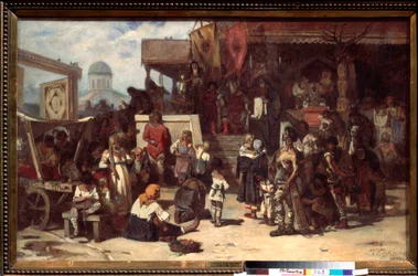El juicio del Gran Príncipe - Pintura de Vasilli Ivanovich Surikov (Vasily Surikov o Vassili Surikow) (1848- 1916), óleo sobre lienzo