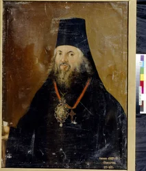 Retrato de Ambrosius, arzobispo de Vyatka Slobodskoy (1752-1809). Pintura de Vasili Kornílovich Lytkin (activo entre 1793 y 1802), óleo sobre lienzo.