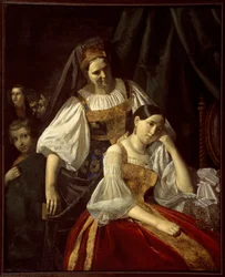 "Les preparatifs de voyage" Peinture de Vassili Feklistov (Feklistoff) (19eme siecle) 1848 Dim 141x114 cm State Russian Museum, Saint Petersburg (Petersbourg)