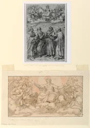 Dibujo, La Asunción de la Virgen, principios del siglo XVII