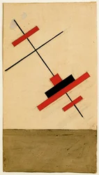 Decoración festiva para Vitebsk (gouache, tinta china sobre papel)