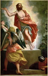 Ascensión de Cristo, c.1580-90 (pintura sobre lienzo)