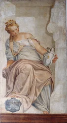 Templanza, de la pared de la sacristía